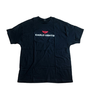 Gildan Black Tee with Red eagle lights Logo